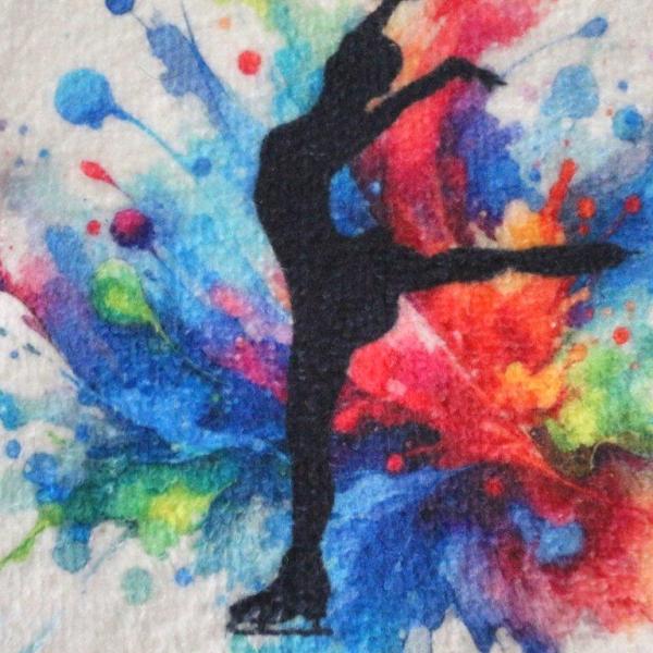 Microfasertuch, Trockentuch für Kufen bunt schwarz